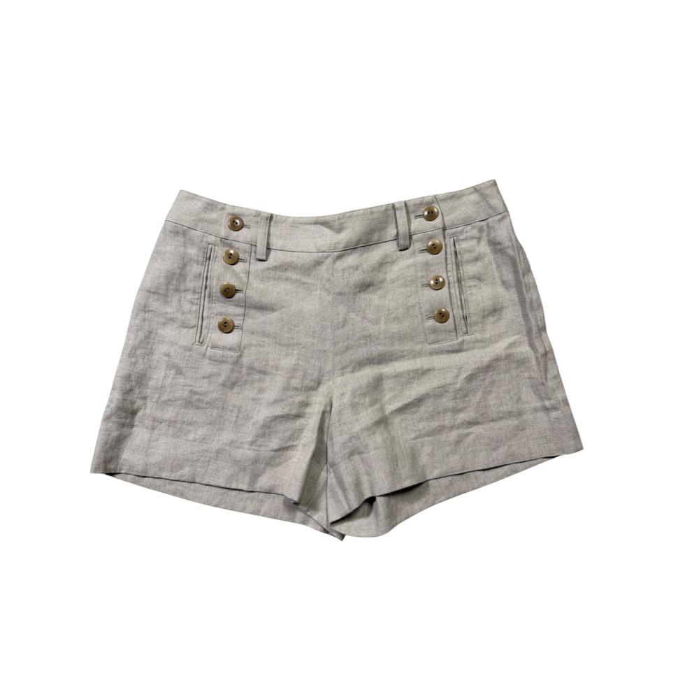Ralph Lauren Light Gray Linen-Blend Sailor-Style Shorts
